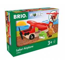 brio aeroplano per safari, multicolore, 33963