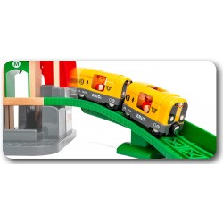 BRIO - 33989 Set Stazione Centrale, Include Binari, BRIO World Ferrovie, 37 Pezzi - BRIO33989