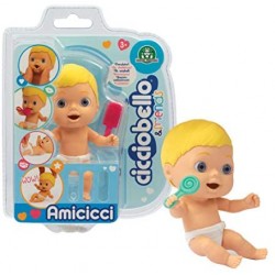 Cicciobello Cicciobello-CC002000 Amicicci, Bambino con espressioni Divertenti e Accessori, Modelli Casuali, Giocattolo per Bambi