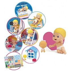 Giochi Preziosi- Cicciobello - Amicicci Casa Trolley, un playset che diventa trolley con Mini Personaggio e un cucciolo inclusi,