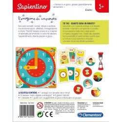 Clementoni- Sapientino L Emozione di Imparare-Tic Tac Quanto Dura Un Minuto-Made in Italy-Play for Future, Orologio, Gioco educa