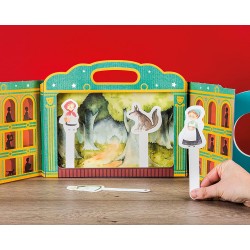 Clementoni - Sapientino Il Teatrino delle Storie, Gioco Educativo 3 anni, Teatrino per Bambini Kamishibai in Cartone 100% Ricicl