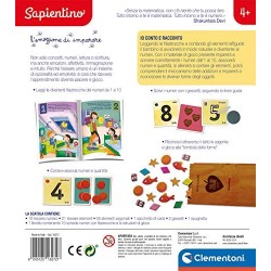 Clementoni- Sapientino-Io Conto e racconto, Gioco educativo in Materiale 100% Riciclato-Made in Italy-Play for Future, 4 Anni+, 