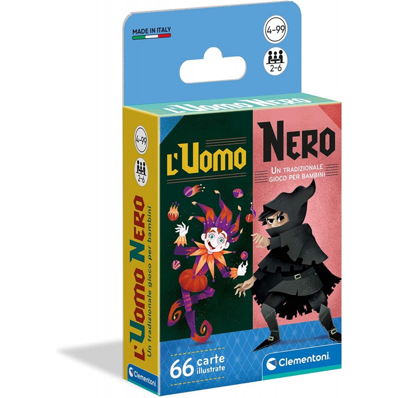 Clementoni - Uomo Nero Mazzo, Carte da Gioco Bambini, 2-6 Giocatori - CL16299