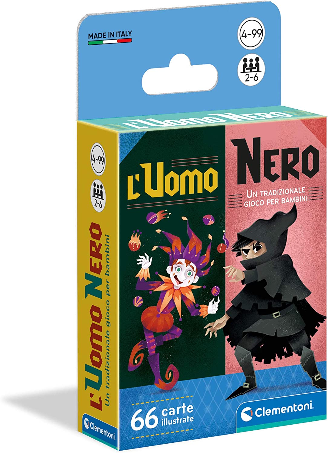Clementoni - Uomo Nero Mazzo, Carte da Gioco Bambini, 2-6 Giocatori -  CL16299