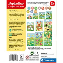 Clementoni Sapientino Numeri da 1 a 10 Gioco educativo 3 Anni (Versione in Italiano), Cartone 100% Riciclato, Play for Future Ma