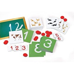 Clementoni- Sapientino tattili Montessori 3 Anni, Gioco educativo per Imparare i Numeri e a contare, Sviluppo linguaggio-Made in