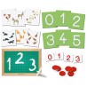 Clementoni- Sapientino tattili Montessori 3 Anni, Gioco educativo per Imparare i Numeri e a contare, Sviluppo linguaggio-Made in