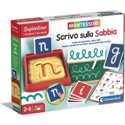 Clementoni - Sapientino Montessori - Scrivo sulla sabbia - gioco educativo per imparare a scrivere, sviluppo linguaggio - CL1637