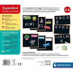Clementoni Sapientino-Lavagnette scrivi e disegna, Gioco educativo 4 Anni per Imparare a Scrivere-Play for Future-Made in Italy,
