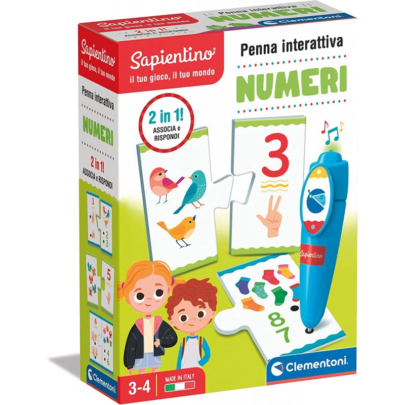 Clementoni - Sapientino - Gioco Educativo Elettronico Penna Parlante (batterie Incluse) per Imparare a Contare - CL16381