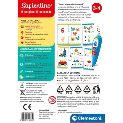 Clementoni - Sapientino - Gioco Educativo Elettronico Penna Parlante (batterie Incluse) per Imparare a Contare - CL16381