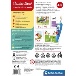 Clementoni - Sapientino - Gioco Educativo Elettronico con Penna Parlante (batterie Incluse) per Imparare Nuove Parole - CL16382
