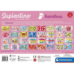 Clementoni - Sapientino Bambina-Banchetto con Schede attività E Penne Interattive, Gioco Educativo 3 Anni, Elettronico (Versione