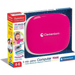 Clementoni - Sapientino - Il Mio Primo Computer PINK - educativo interattivo- Laptop per Bambini 30 attività - CL16403