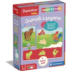Clementoni - Sapientino Baby Animali e Sagome - Gioco Educativo 1 Anno (Versione in Italiano) - CL16408