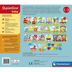 Clementoni - Sapientino Baby Trenino delle Forme - Gioco Educativo 1 Anno (Versione in Italiano), Giochi Montessori - CL16414