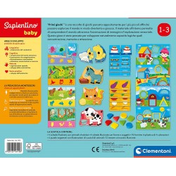 Clementoni - Sapientino Baby Primi Gioco Educativo 1 Anno (Versione in Italiano), Giochi Montessori - CL16415