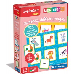 Clementoni - Sapientino Baby Tombola delle Immagini - Gioco Educativo 1 Anno (Versione in Italiano), Giochi Montessori - CL16420