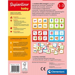 Clementoni - Sapientino Baby Tombola delle Immagini - Gioco Educativo 1 Anno (Versione in Italiano), Giochi Montessori - CL16420