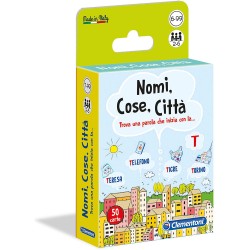 Clementoni - 16563 - Nomi, Cose, Citt&agrave; - Made In Italy - Gioco Da Tavolo, Board Games - Gioco Di Carte Per Tutta La Famig