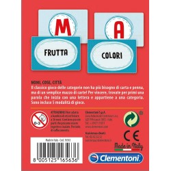 Clementoni - 16563 - Nomi, Cose, Citt&agrave; - Made In Italy - Gioco Da Tavolo, Board Games - Gioco Di Carte Per Tutta La Famig