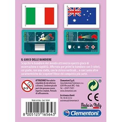 Clementoni-Il Gioco delle Bandiere Carte, Multicolore, 16564