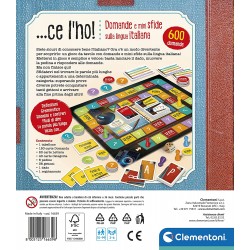 Clementoni - Ce L Ho! Domande e mini sfide sulla lingua italiana - gioco da tavolo, gioco di società per tutta la famiglia - CL1