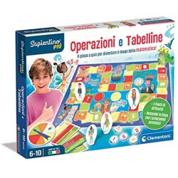 Clementoni Sapientino-Operazioni, Gioco educativo 6 Anni per Imparare i Numeri-tabelline per Bambini-Made in Italy, Multicolore,