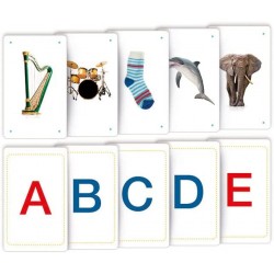 Clementoni - Sapientino Montessori, Carte Alfabeto Tattile, gioco Montessori 3 anni, flashcard alfabeto e lettere, propedeutico 