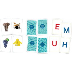 Clementoni - Sapientino Montessori, Carte Alfabeto Tattile, gioco Montessori 3 anni, flashcard alfabeto e lettere, propedeutico 