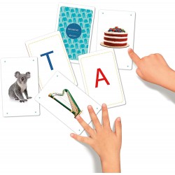 Clementoni - Sapientino Montessori, Carte Alfabeto Tattile, gioco Montessori 3 anni, flashcard alfabeto e lettere, propedeutico 