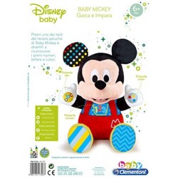 Clementoni Disney Baby Mickey Gioca e Impara, Peluche Parlante, Multicolore, Standard, 17303