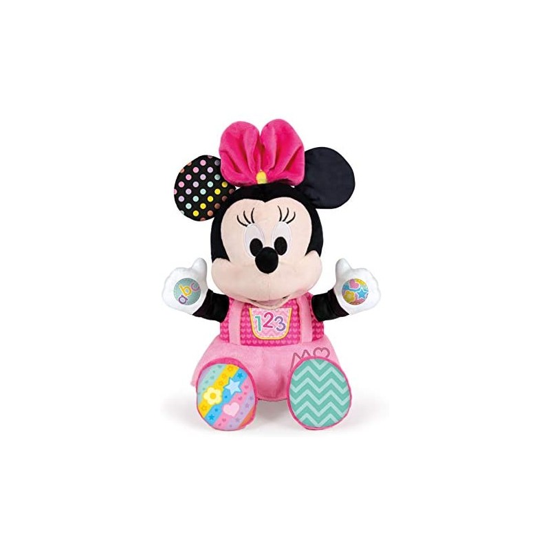 Clementoni Disney Baby Minnie Gioca e Impara Peluche Parlante, Multicolore, Standard, 17304