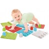 Clementoni- Soft Clemmy-Percorso Sensoriale, mattoncini Morbidi, Bambini 6 Mesi+, Tappeto e Blocchi da Costruzione-Made in Italy