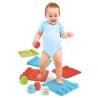 Clementoni- Soft Clemmy-Percorso Sensoriale, mattoncini Morbidi, Bambini 6 Mesi+, Tappeto e Blocchi da Costruzione-Made in Italy