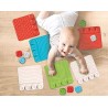 Clementoni- Soft Clemmy-Percorso Sensoriale, mattoncini Morbidi, Bambini 6 Mesi+, Tappeto e Blocchi da Costruzione-Made in Italy