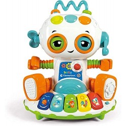Clementoni- Baby Robot-Gioco elettronico parlante (Versione in Italiano), 12 Mesi+, 17393