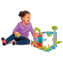 Clementoni- Fun Garage Baby Track-playset macchinine-Made in Italy-Play for Future, 18 Mesi+, 17404