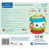 Clementoni Activity Baby Drum, Tamburo Elettronico, Gioco, Strumenti Musicali per Bambini 10 Mesi+, Multicolore, 17409