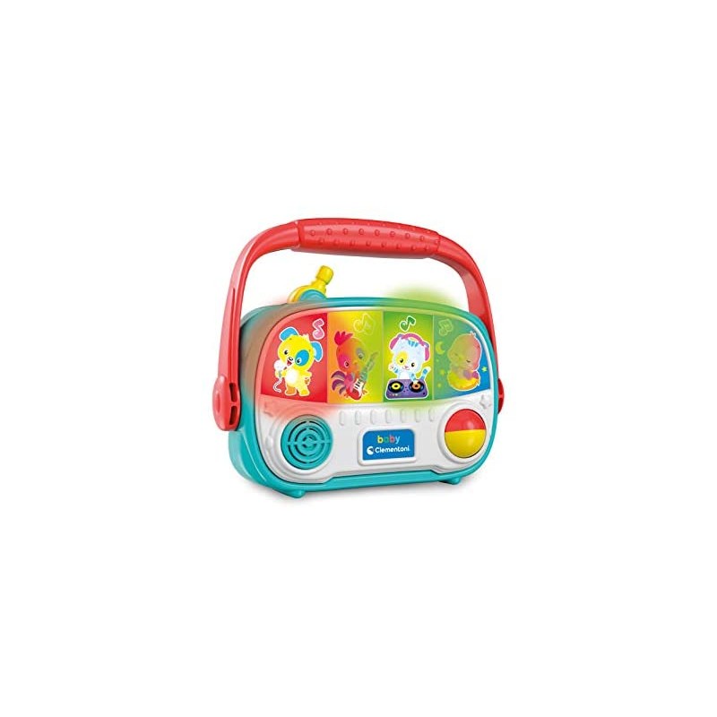 Clementoni Baby Radio Giocattolo Prima Infanzia, Gioco Musicale elettronico, Centro Attività, Bambini 10 mesi+, Multicolore, 174