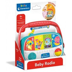 Clementoni Baby Radio Giocattolo Prima Infanzia, Gioco Musicale elettronico, Centro Attività, Bambini 10 mesi+, Multicolore, 174