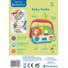 Clementoni Baby Radio Giocattolo Prima Infanzia, Gioco Musicale elettronico, Centro Attività, Bambini 10 mesi+, Multicolore, 174