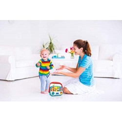 Clementoni Baby Radio Giocattolo Prima Infanzia, Gioco Musicale elettronico, Centro Attività, Bambini 10 mesi+, Multicolore, 174