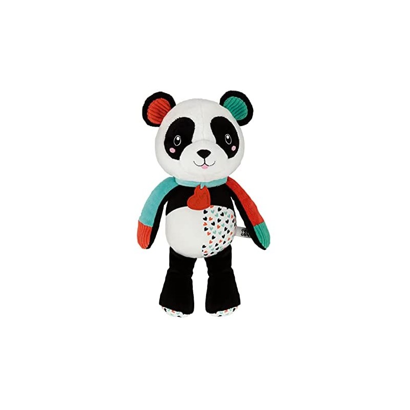Clementoni Love Me Panda, Peluche Gioco Prima Infanzia-Giocattolo Prime attività-Pupazzo Neonato 100% Lavabile in Lavatrice, Mul