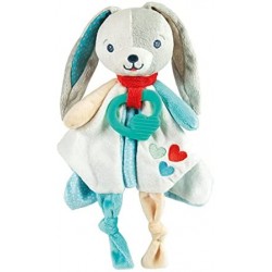 Clementoni- Sweet Bunny, Copertina Comforter-Peluche doudou-Gioco Prima Infanzia-Giocattolo Prime attività-Pupazzo Neonato 100% 