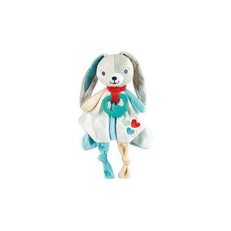 Clementoni- Sweet Bunny, Copertina Comforter-Peluche doudou-Gioco Prima Infanzia-Giocattolo Prime attività-Pupazzo Neonato 100% 