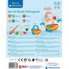 Clementoni - Gioca e Impara-Barchetta 12 Mesi, Gioco Pesca Bambini, sviluppa coordinazione e capacità manuali e logiche-Ecologic