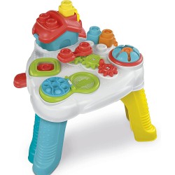 Clementoni - Soft Clemmy-Touch, Discover & Play Sensory Table - Tavolino Bambini 10 Mesi con Mattoncini Morbidi - CL17704