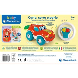 Clementoni - Carlo, Corro E Parlo-Giocattolo Radiocomandato, Parlante in Italiano Ed Interattivo, Macchinina Telecomandata - CL1